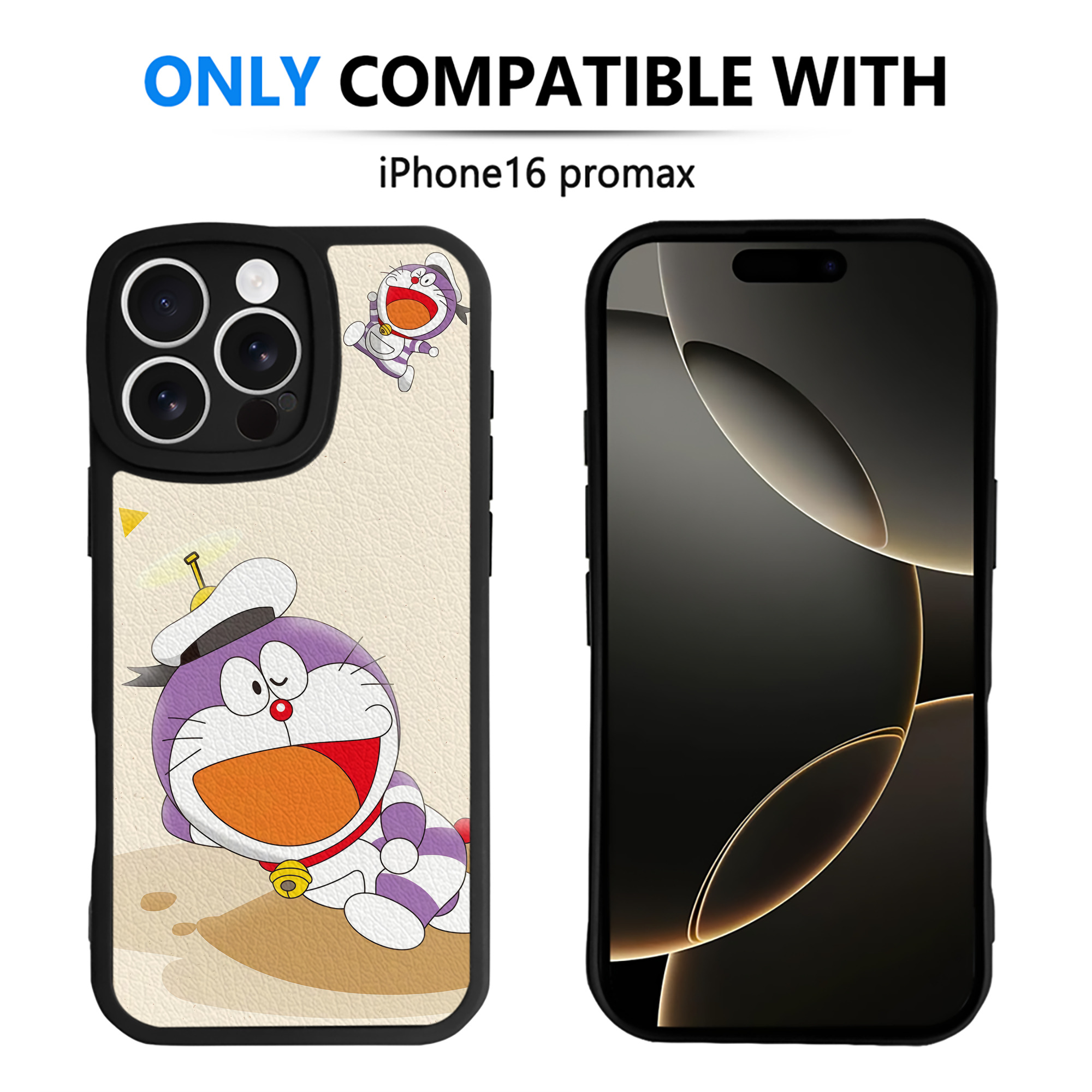 （画像用） ドラえもん Doraemon 【iPhone 16シリーズ対応】シリコンスマホケース（レザー調） 材質：シリコン